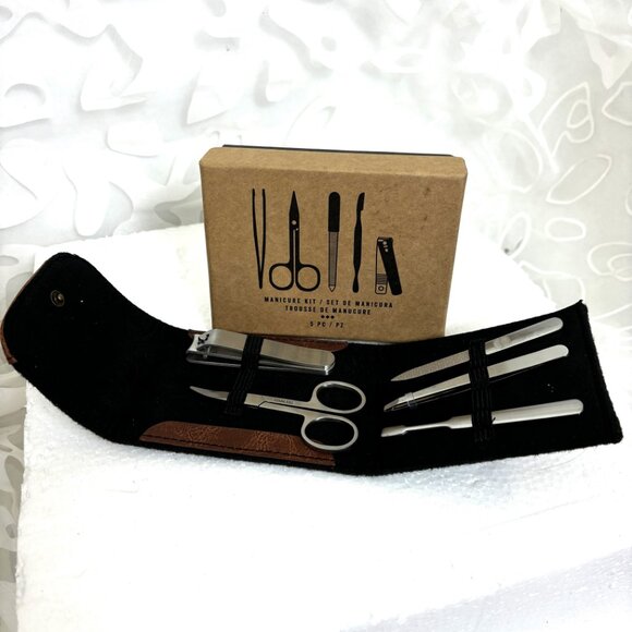 Bell & Curfew Wallet  Manicure Five (5) pc Stainless Kit  NIB - Picture 1 of 10